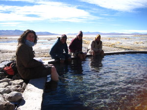 Dipping in the hot springs