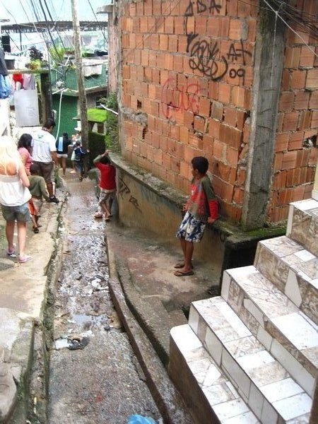 Rubbish washing down the main street