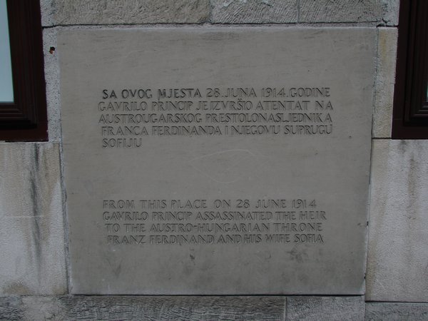 A monument from the spot of the assassination