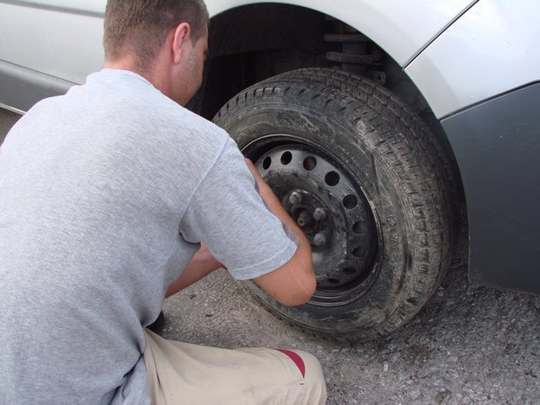 A Bosnia tire guy...dad disappeared and then showed up with this guy