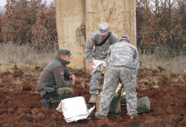 Germans and Americans training together