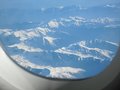 flying over majestic mountains