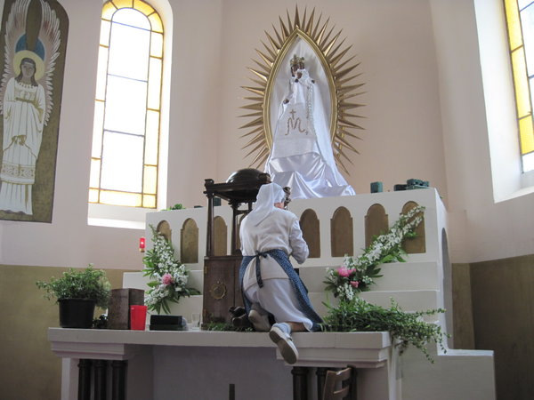 300 year old Statue of the Black Madona on the original alter
