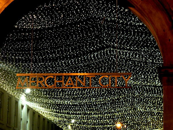 Merchant City at night