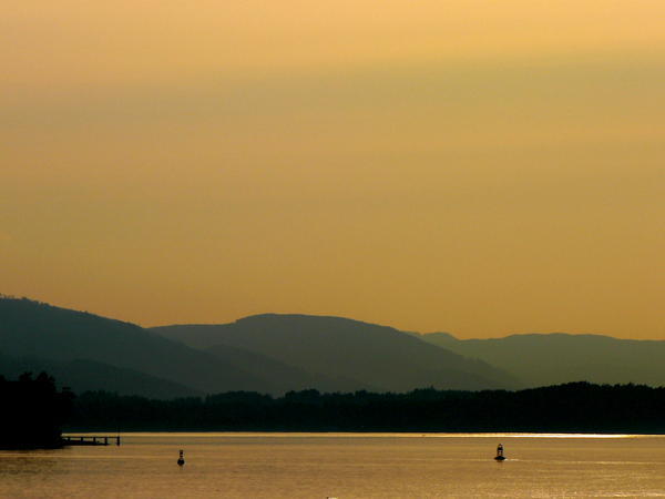 Sun set over Vancouver Island