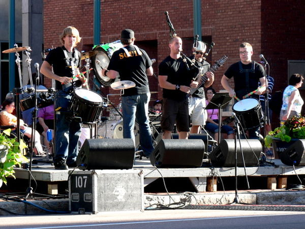 The band "Squid" on Main Street, Moncton