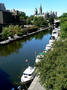 Rideau Canal with Parliament Buildings in the background
