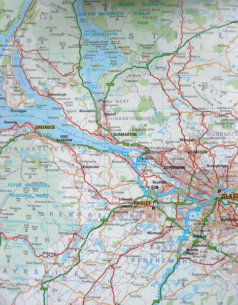 Leaving Glasgow map