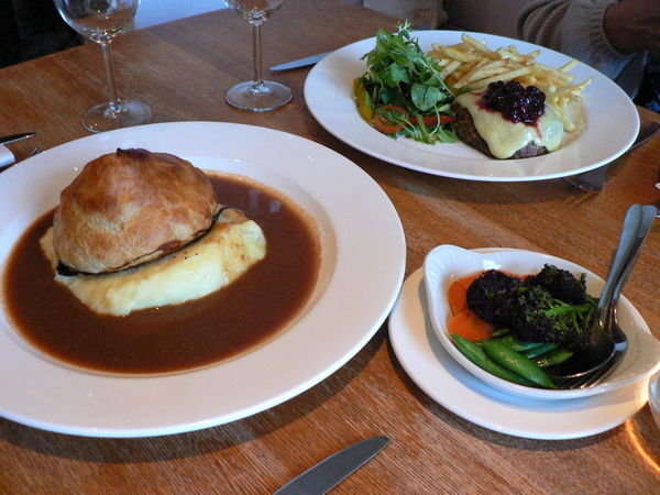 Yummy steak and ale pie at Inver Cottage