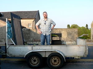 Mike loading up the truck in Dunoon