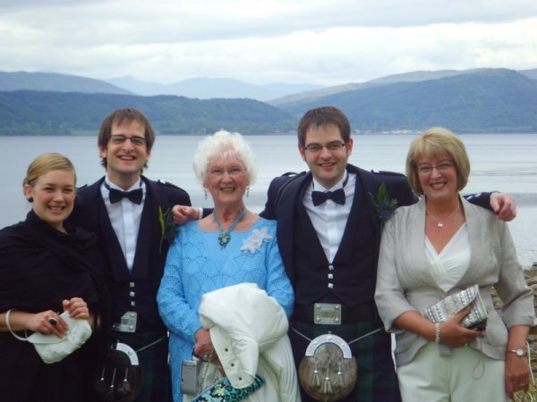 Claire, Steve, Gran, Andrew and Anne