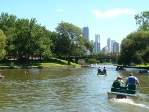 Boating on the South Pond in Lincoln Park