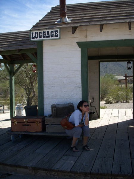waiting for the train... Old Tucson 