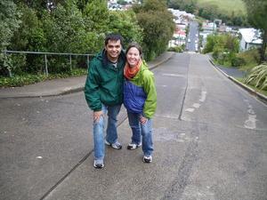 On the top of the world's steepest street!