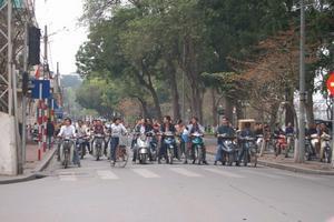 The motorbike army rests