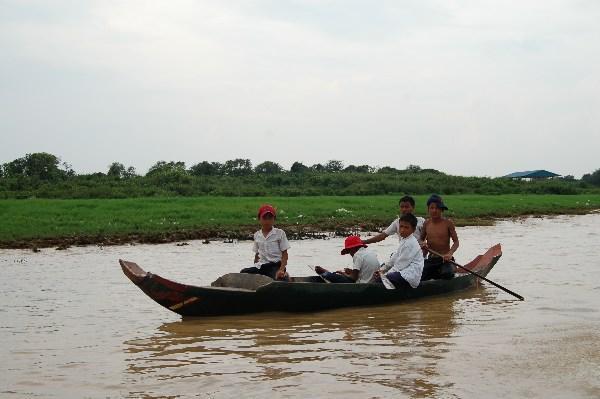 Vietnamese Children on their boat
