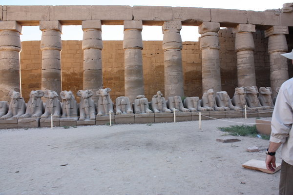 Row of Sphinx at Karnak Temple