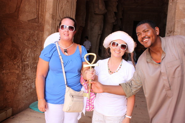 Missy and Michele with an ankh.