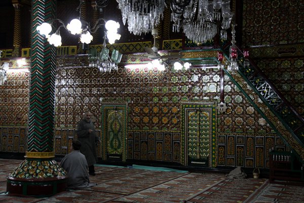 View of Interior of colourful mosque