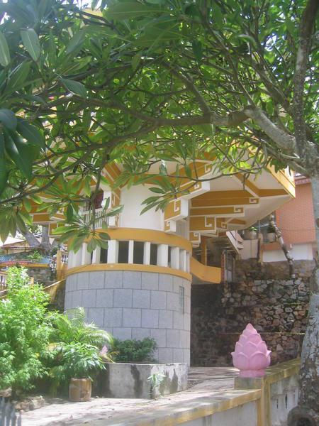 The Buddhist temple below Antony's house