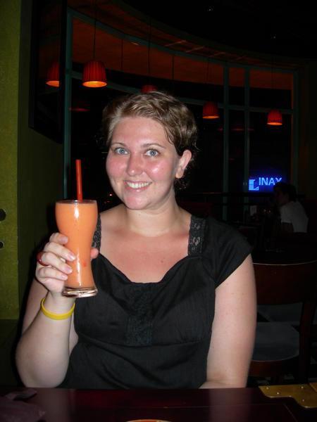 Me and my drink of choice in Asia: the fruit shake