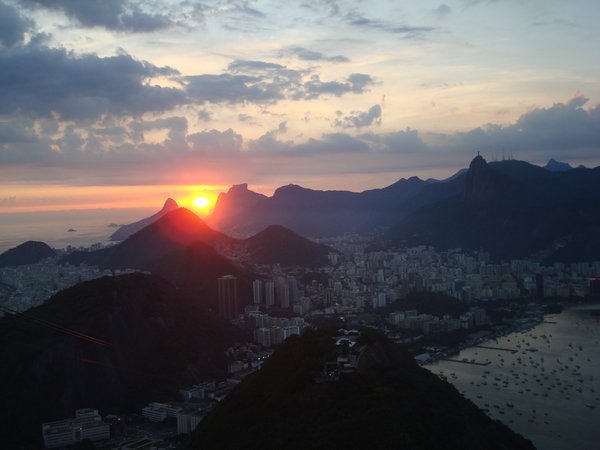 El atardecer en Rio