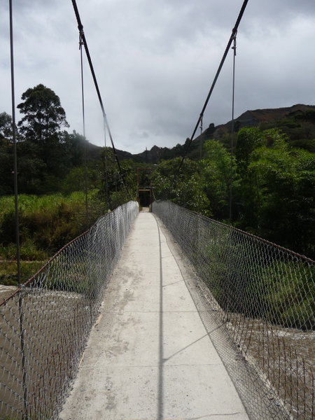Suspension Bridge Over Rio Vilcabamba