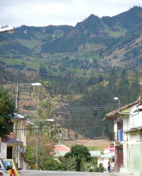 The Streets in Giron Go Downhill to the Plaza