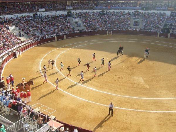 The bullfight ceremony begins