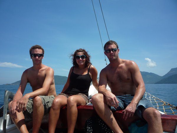 On the boat to Ilha Grande