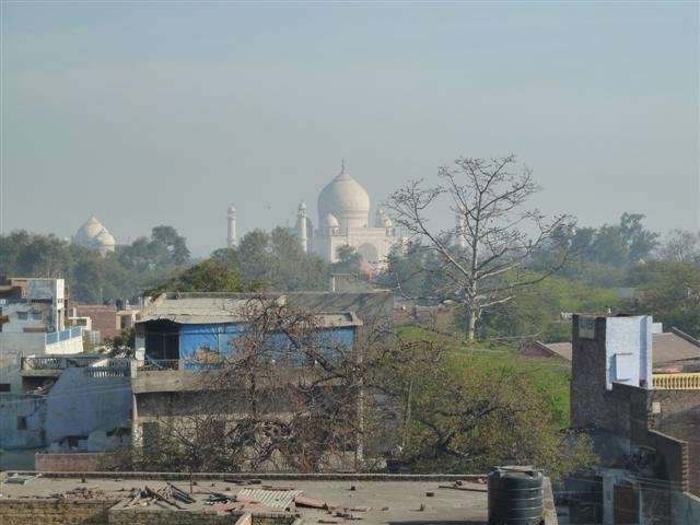 Taj Mahal from our rooftop