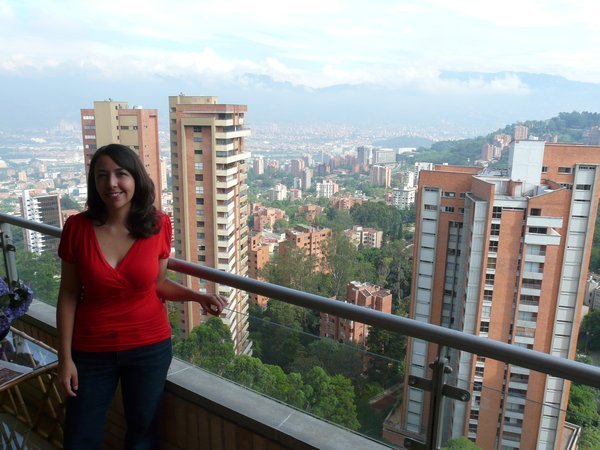 Me on the balcony the first morning in Medellin