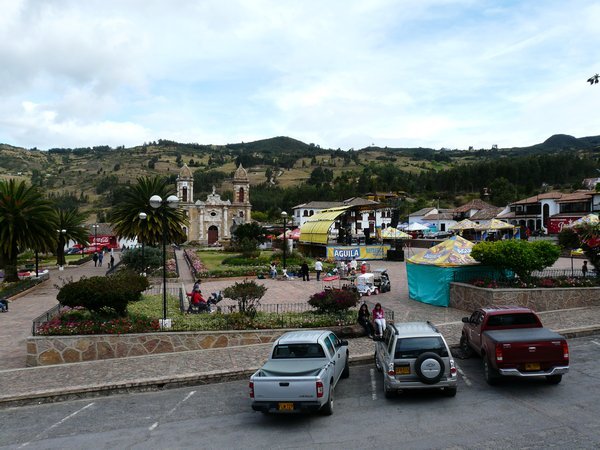 Tibasosa mountains and plaza