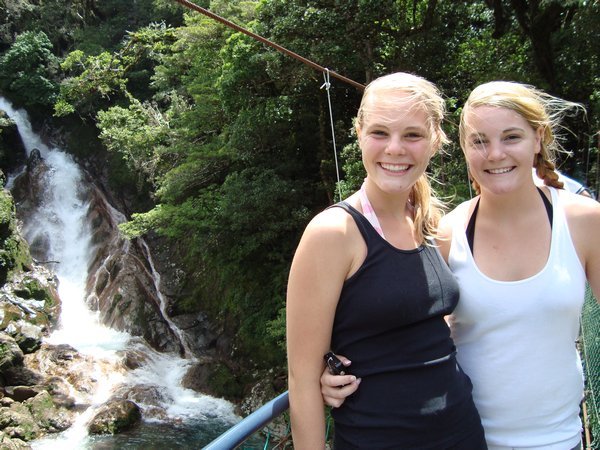Girls and Waterfall
