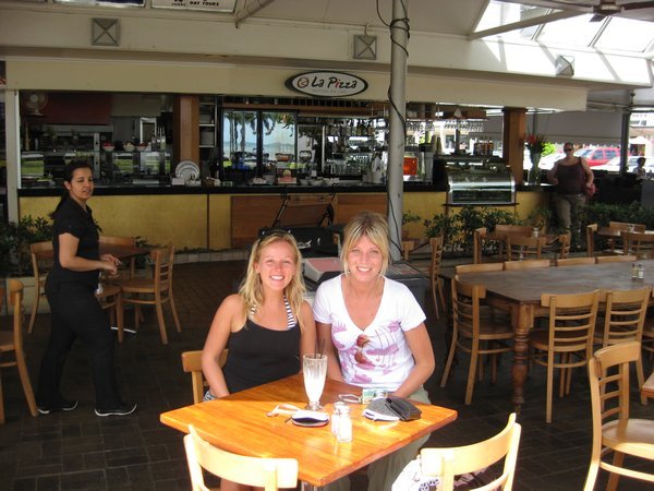 Me & Leanne having breakfast at La Pizza