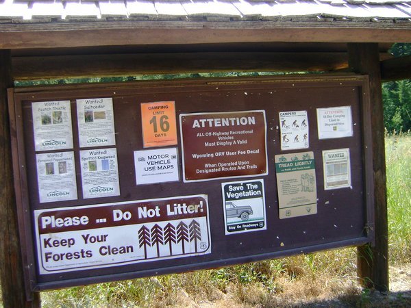National Forest Information sign