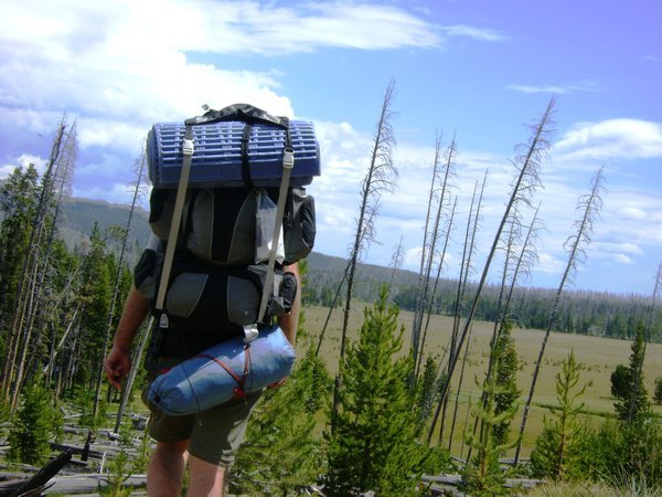 Yellowstone hike backpack