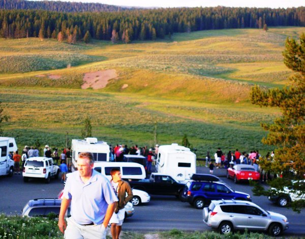 Yellowstone crowds