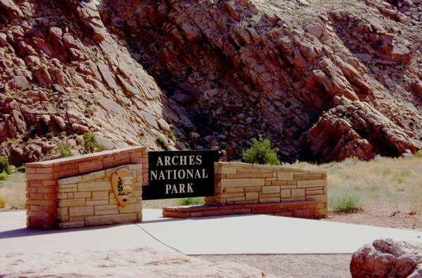 Arches National Park entry sign