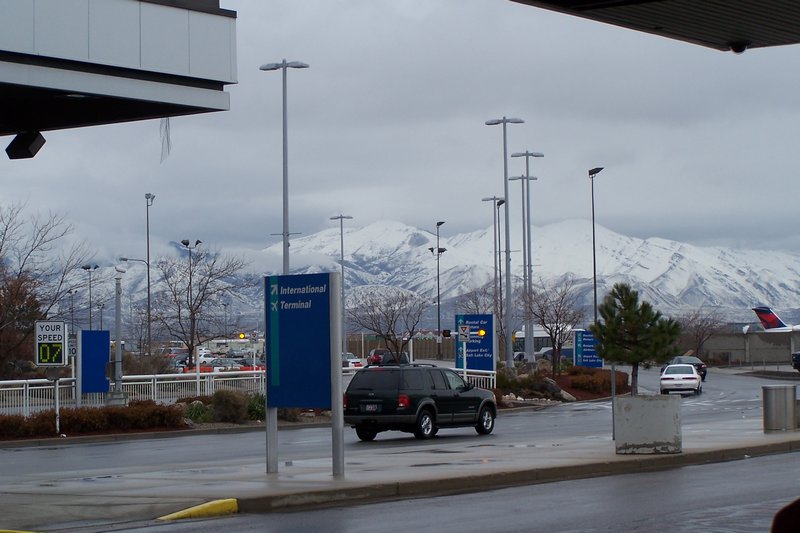 Utah, seen outside the airport
