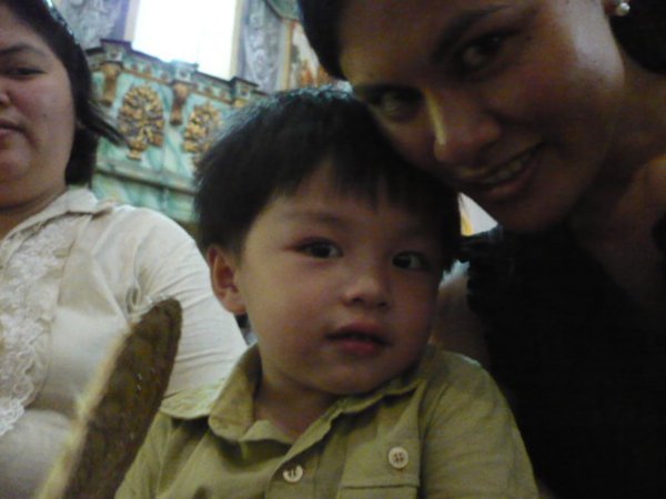 With Zeph my handsome godson
