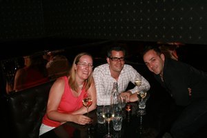 Liz, Carl and Nick in Berlin Bar