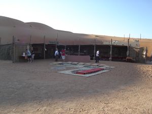 Omani Desert Camp lounging/dining area