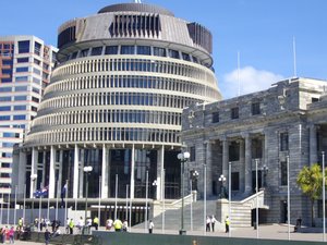 the beehive and parliament wellington
