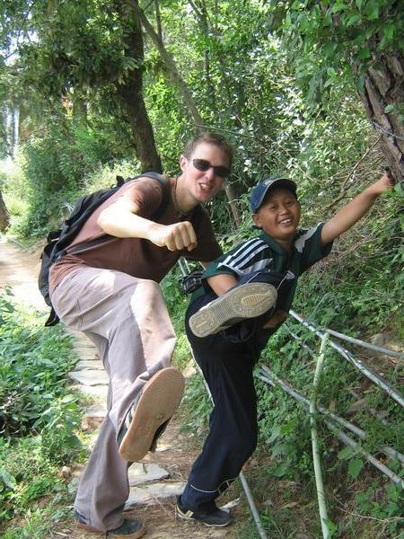 Teenage mutant ninja Chris and Namkah out on a rocking field trip