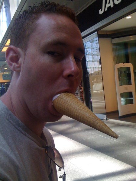 Messing with ice cream cone 1