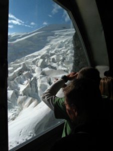 Glacier spotting from inside the Eiger