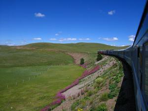 Train through Mongolia