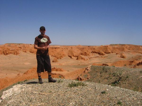 Trying to look like a geologist at The Flaming Cliffs