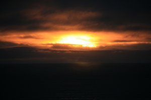 Sunrise behind Lennox Island